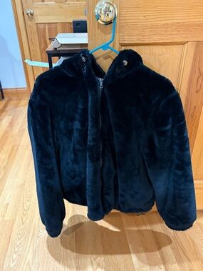 Primark Black Faux Fur Hooded Jacket